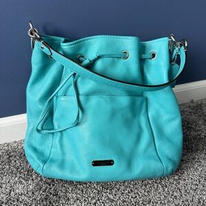 Coach Aqua Leather Shoulder Bag